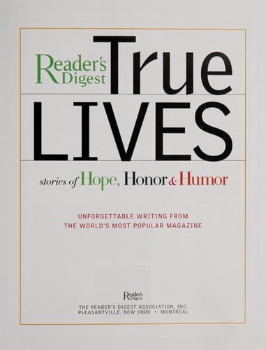 Tapa de Reader's Digest true lives