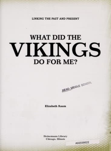 Tapa de What did the Vikings do for me?