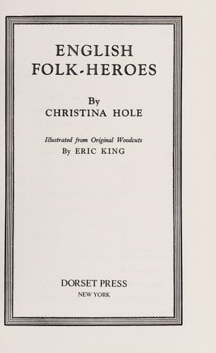 Tapa de English folk-heroes