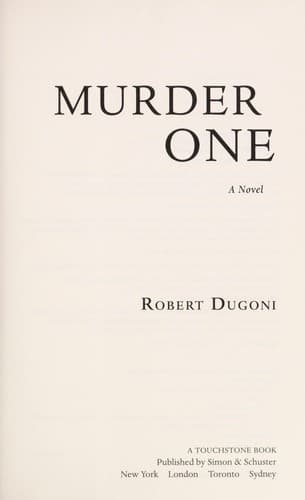 Tapa de Murder one