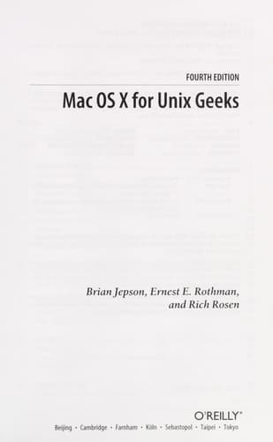 Tapa de Mac OS X Tiger for Unix geeks