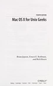 Tapa de Mac OS X Tiger for Unix geeks