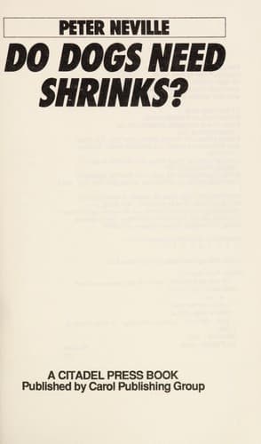 Tapa de Do dogs need shrinks?