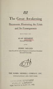 Tapa de The Great Awakening: documents illustrating the crisis and its consequences