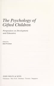 Tapa de The Psychology of gifted children