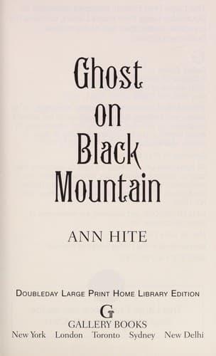 Tapa de Ghost on Black Mountain