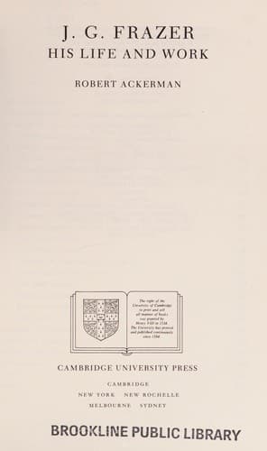Tapa de J G Frazer