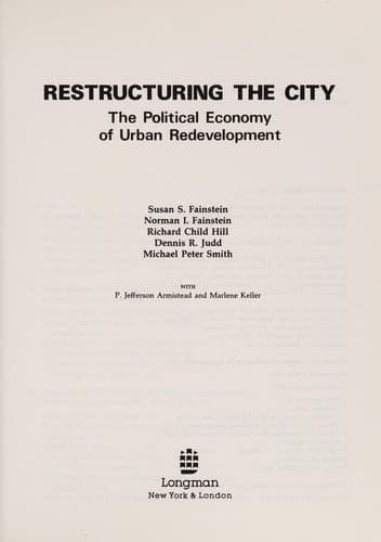 Tapa de Restructuring the city