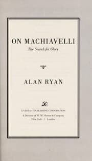 Tapa de On Machiavelli