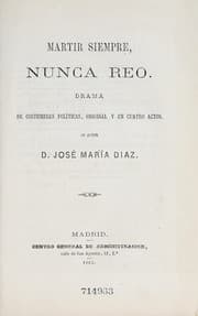 Tapa de Mártir siempre, nunca reo