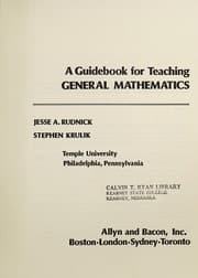Tapa de A guidebook for teaching general mathematics