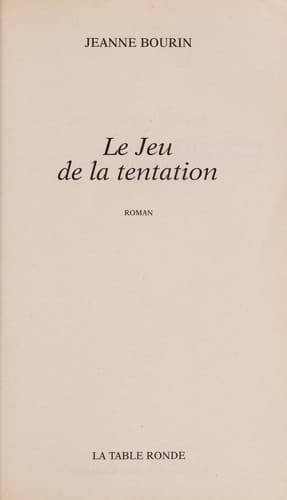 Tapa de Le jeu de la tentation