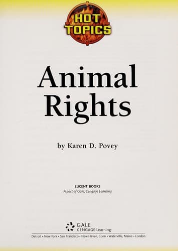 Tapa de Animal rights