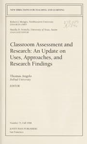 Tapa de Classroom assessment and research