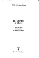 Tapa de De Mutis a Mutis : para una ilícita lectura crítica de Magroll el Gaviero - 2. edición corregida y aumentada