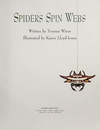 Tapa de Spiders spin webs
