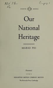 Tapa de Our national heritage