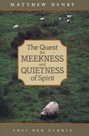 Tapa de The Quest for Meekness and Quietness of Spirit (Puritan Writings)