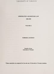Tapa de Immigration and refugee law