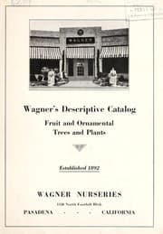 Tapa de Wagner's descriptive catalog [of] fruit and ornamental trees and plants