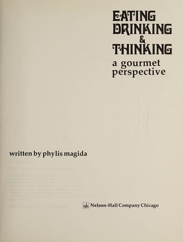 Tapa de Eating, drinking, and thinking: a gourmet perspective