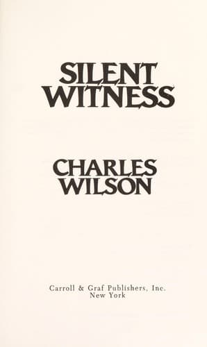Tapa de Silent Witness