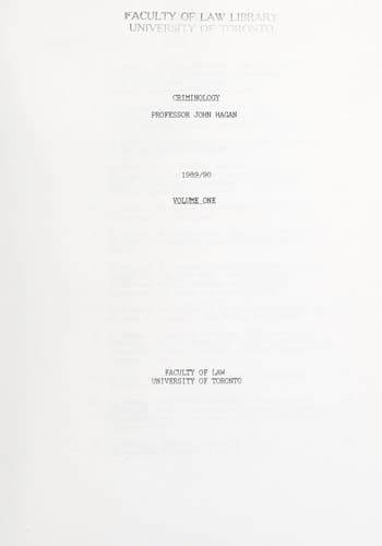 Tapa de Criminology