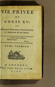 Tapa de Vie privée de Louis XV
