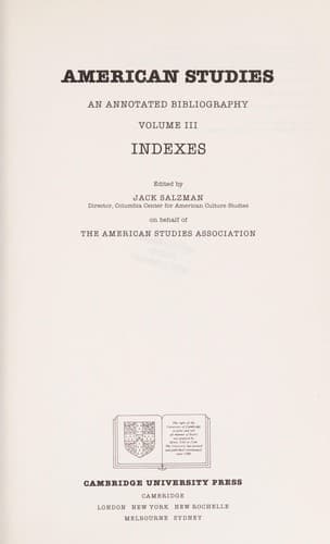 Tapa de American studies