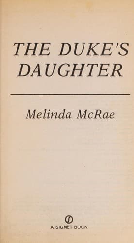 Tapa de The Duke's Daughter