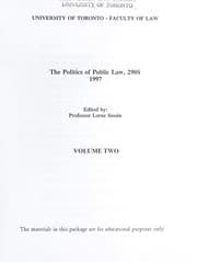 Tapa de The politics of public law, 290S