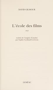 Tapa de L'école des films