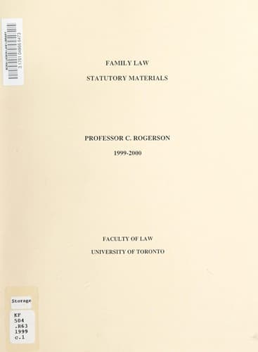 Tapa de Family law