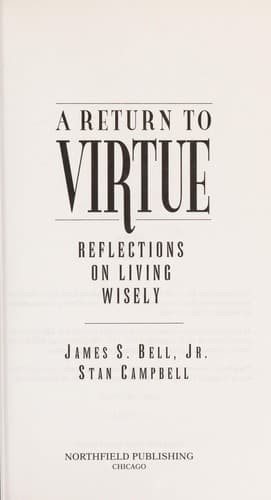 Tapa de A Return to Virtue