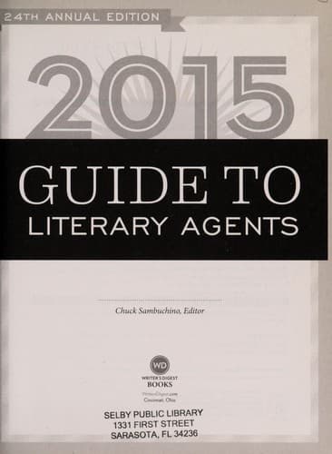 Tapa de Guide to literary agents 2016