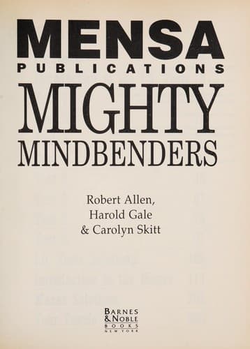 Tapa de Mensa publications mighty mindbenders