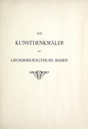 Tapa de Die Kunstdenkmäler des Kreises Lörrach