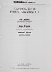 Tapa de Accounting or Financial Accounting Working Papers