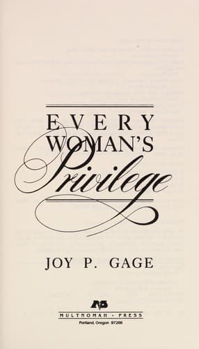 Tapa de Every woman's privilege