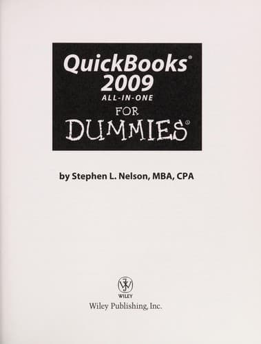 Tapa de QuickBooks 2009 all-in-one for dummies