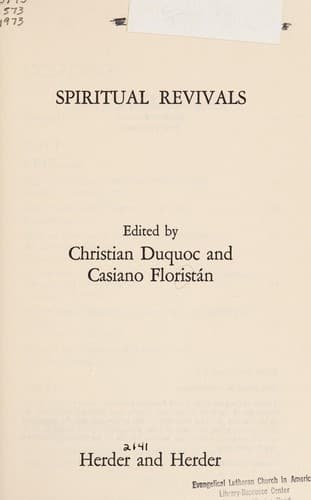 Tapa de Spiritual revivals