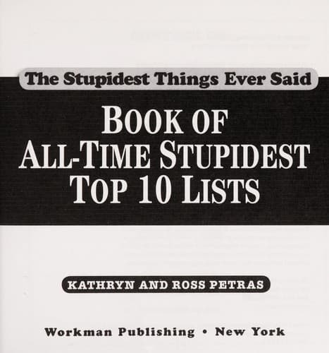 Tapa de The stupidest things ever said