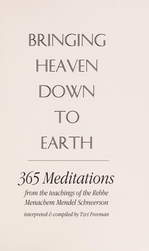Tapa de Bringing down to earth : 365 meditations