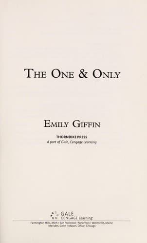Tapa de The one & only