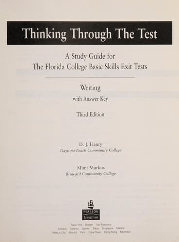 Tapa de Thinking through the test