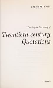 Tapa de The Penguin dictionary of twentieth-century quotations