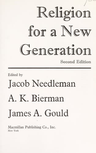 Tapa de Religion for A New Generation