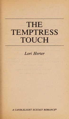 Tapa de The Temptress Touch (Ecstasy, No 365)