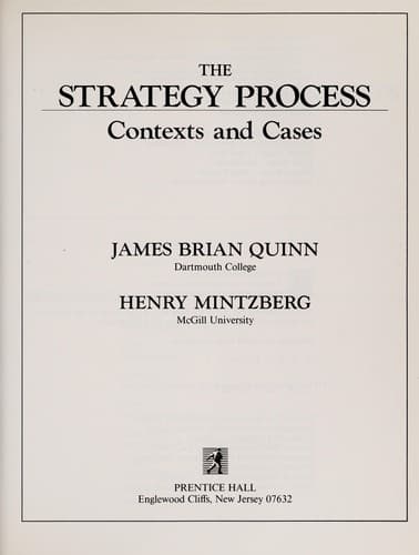 Tapa de The strategy process