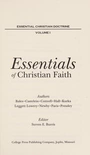 Tapa de Essentials of Christian faith